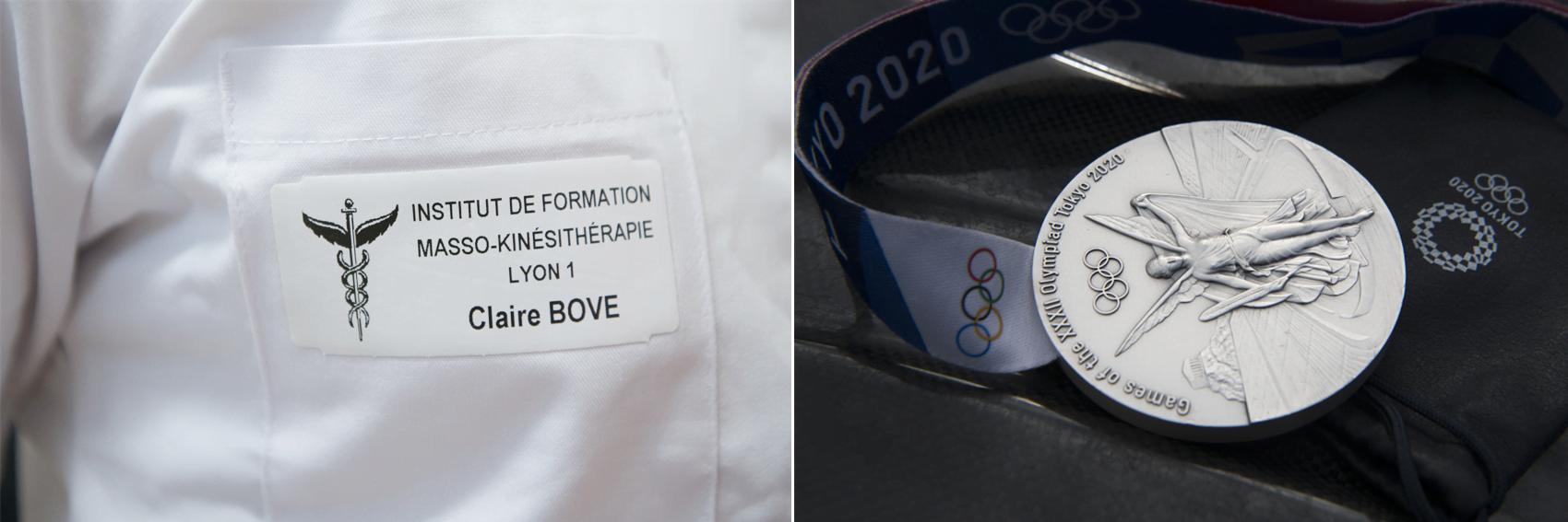 Mdaille olympique et blouse de kin - Claire Bov